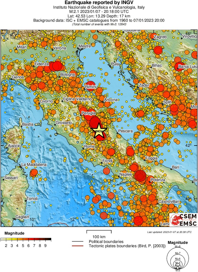 regional magnitude historical seismicity
