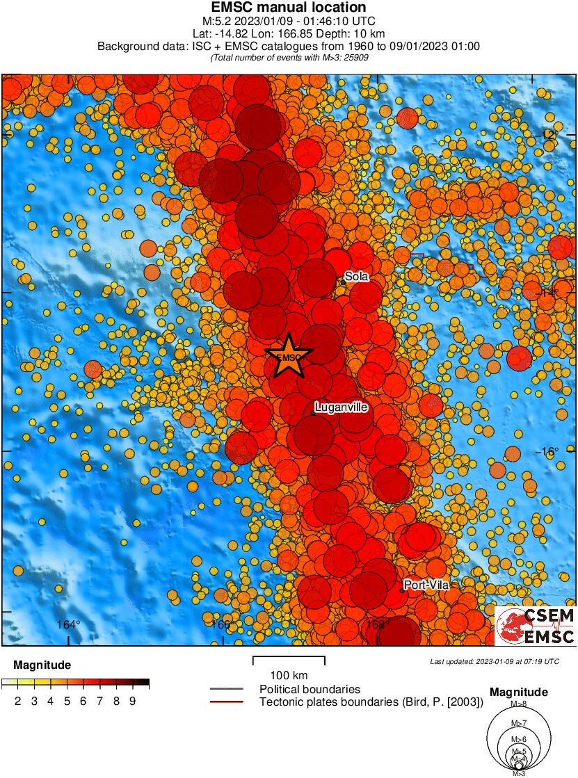 regional magnitude historical seismicity
