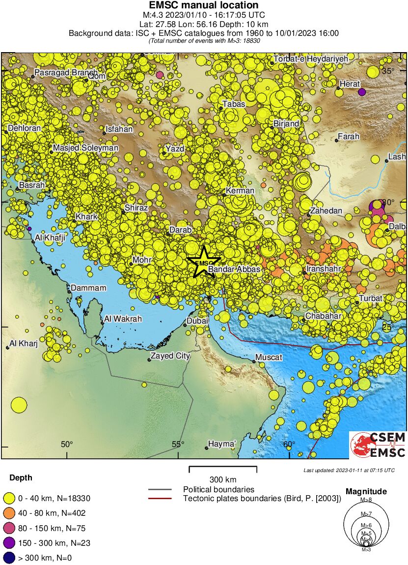 wide historical seismicity