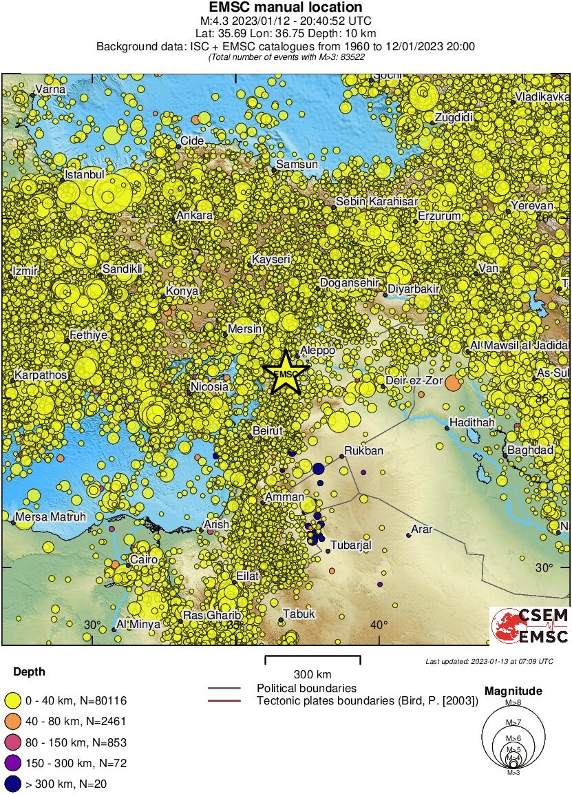 wide historical seismicity