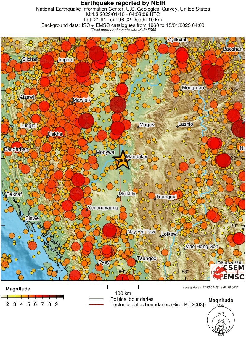 regional magnitude historical seismicity