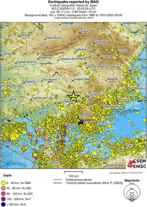 regional historical seismicity