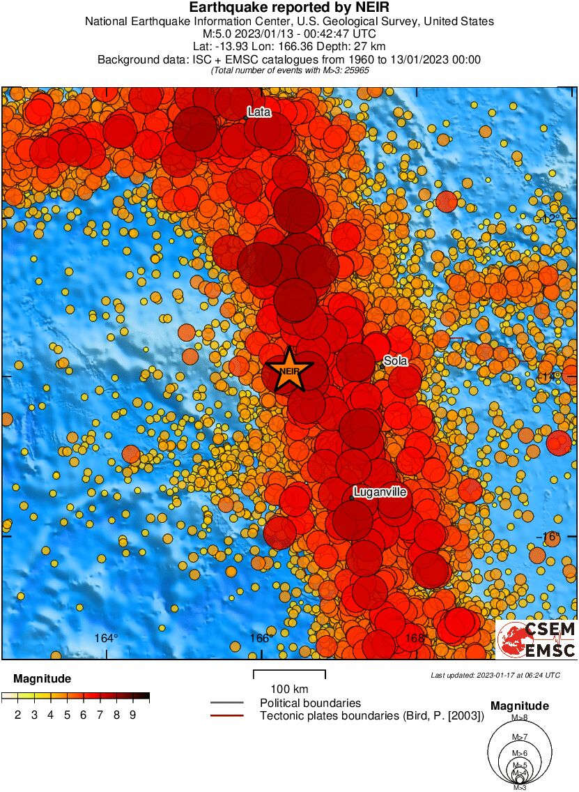 regional magnitude historical seismicity
