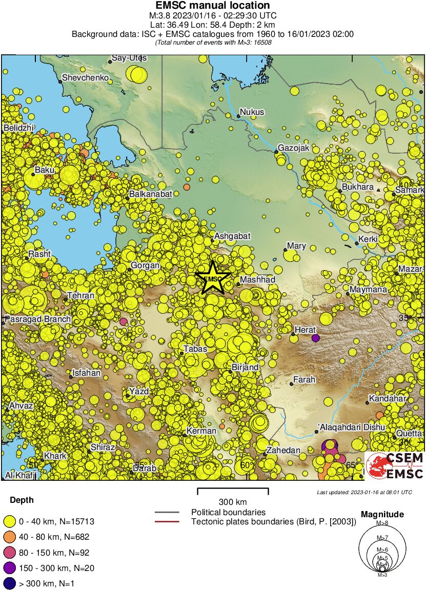 wide historical seismicity