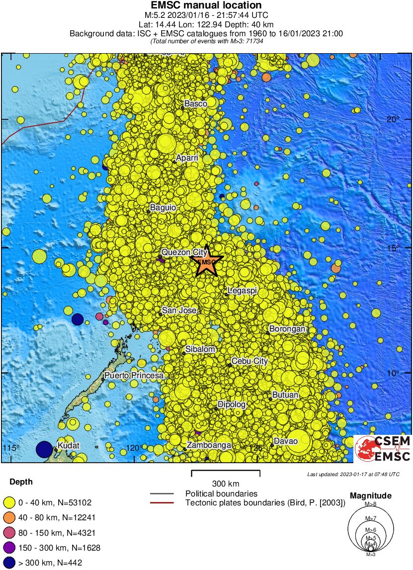 wide historical seismicity