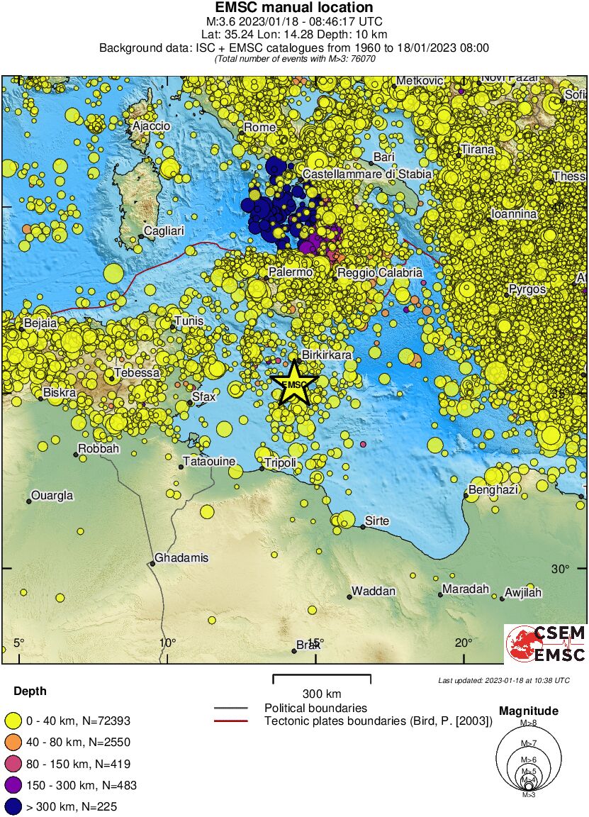 wide historical seismicity