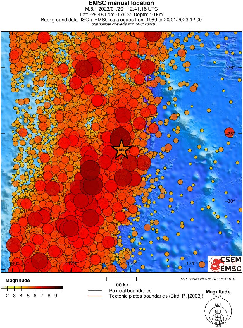 regional magnitude historical seismicity