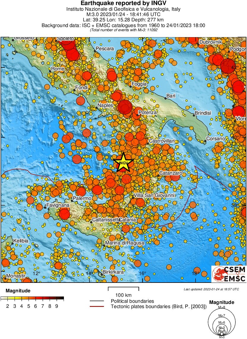 regional magnitude historical seismicity