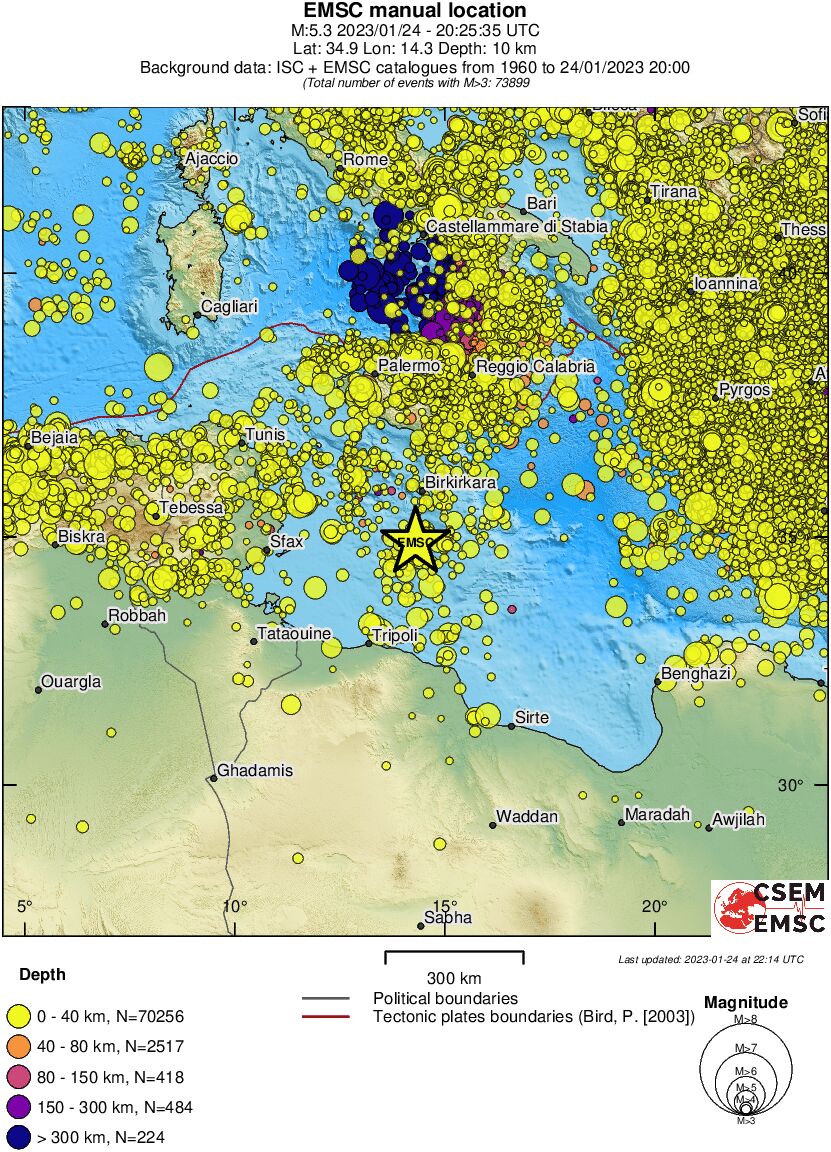 wide historical seismicity