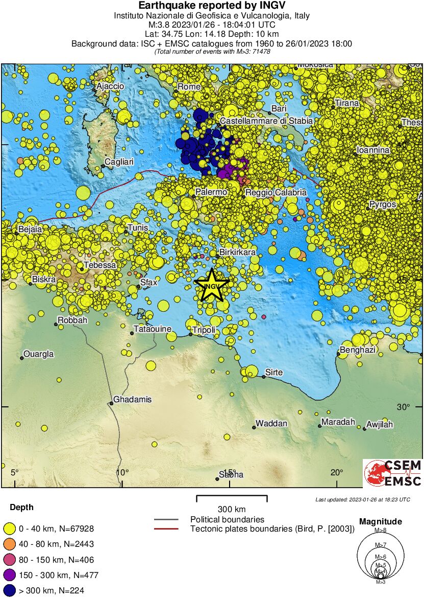 wide historical seismicity