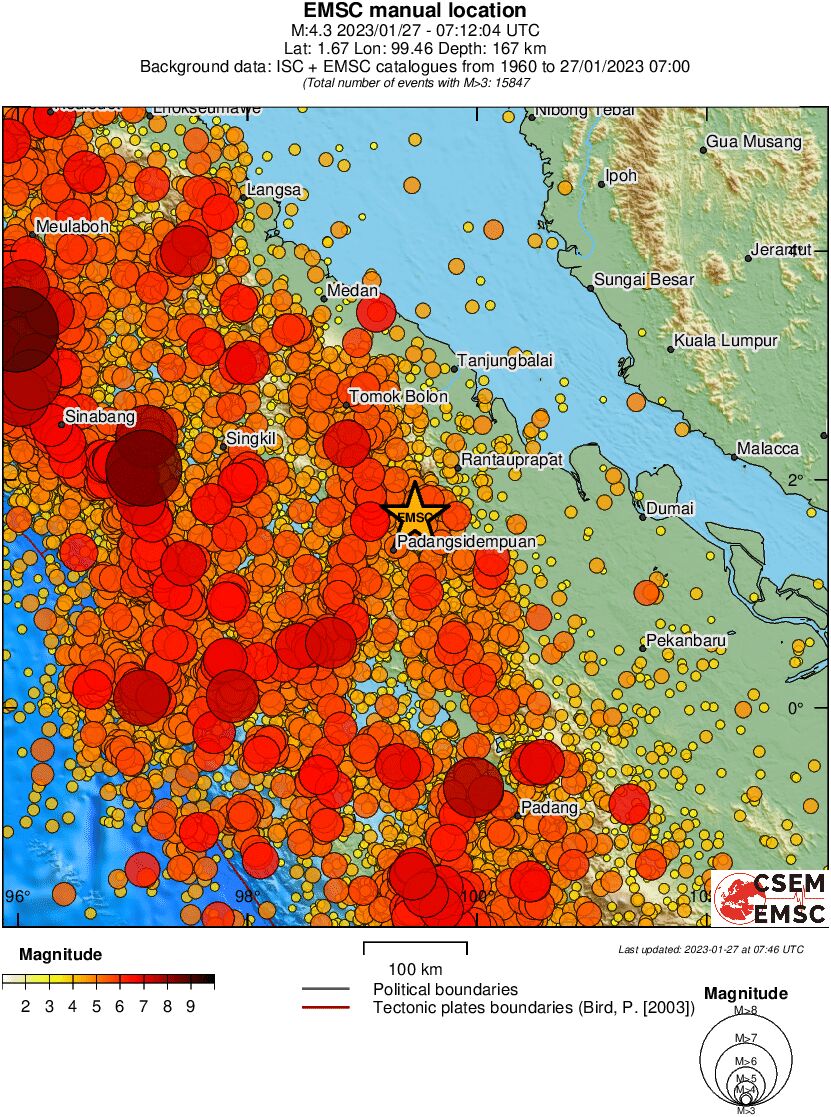 regional magnitude historical seismicity