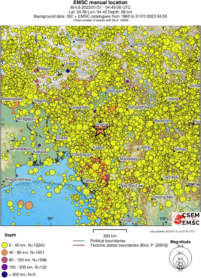 wide historical seismicity