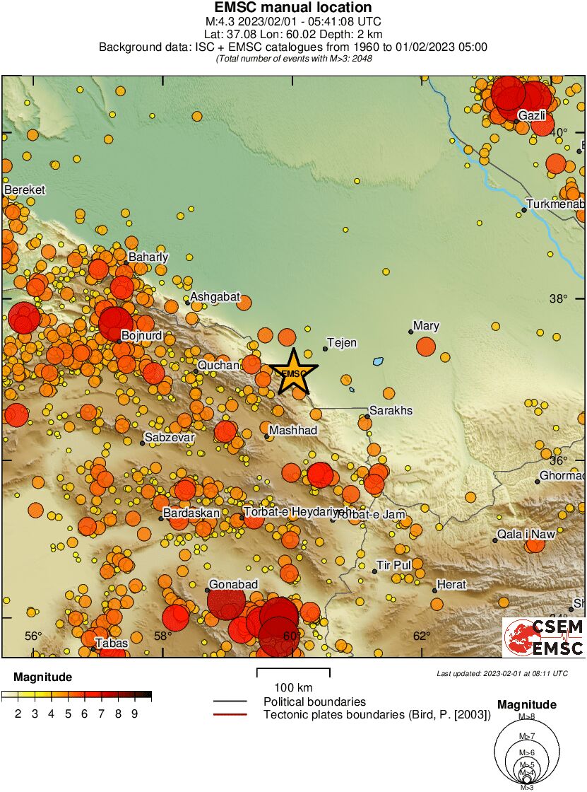 regional magnitude historical seismicity