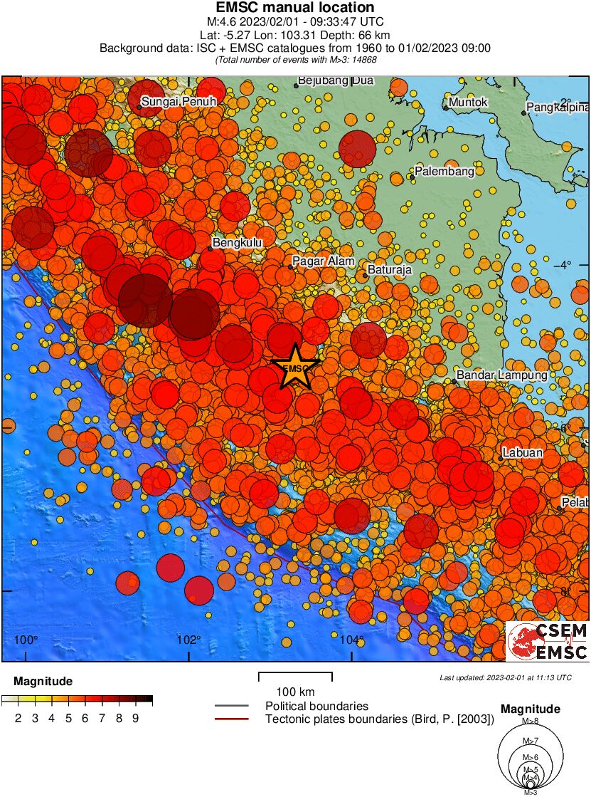 regional magnitude historical seismicity