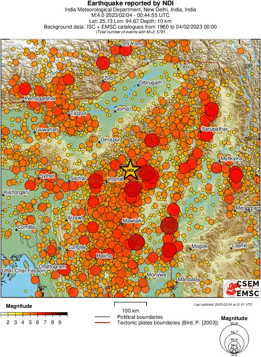 regional magnitude historical seismicity