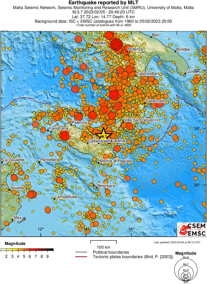 regional magnitude historical seismicity