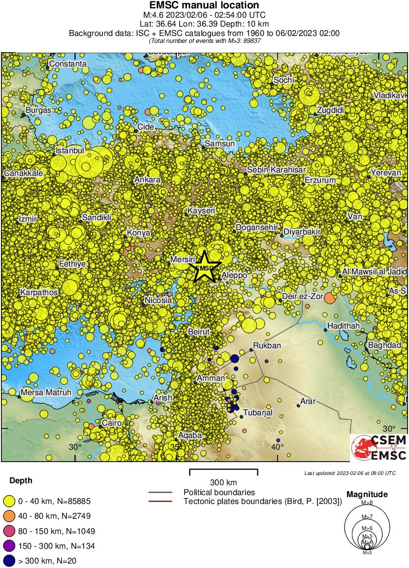 wide historical seismicity