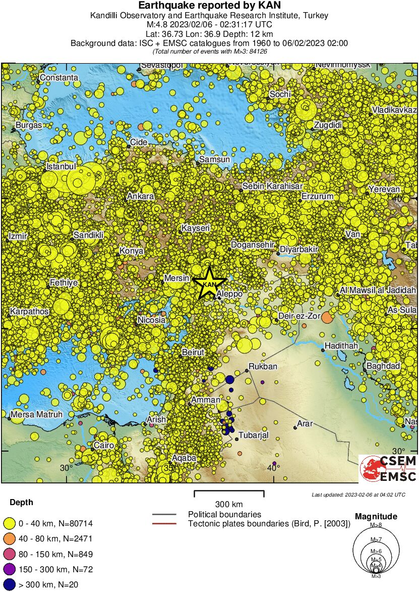 wide historical seismicity