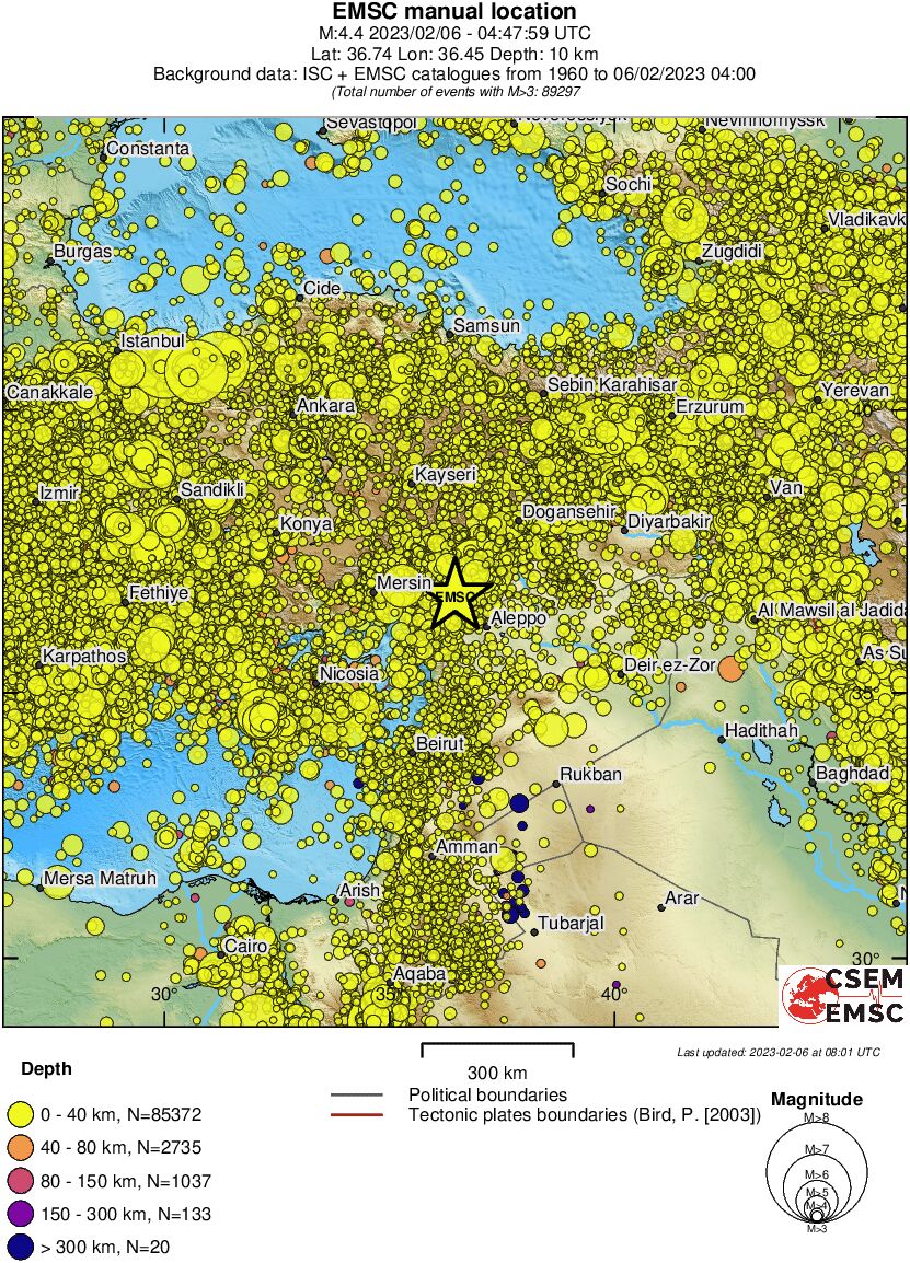wide historical seismicity