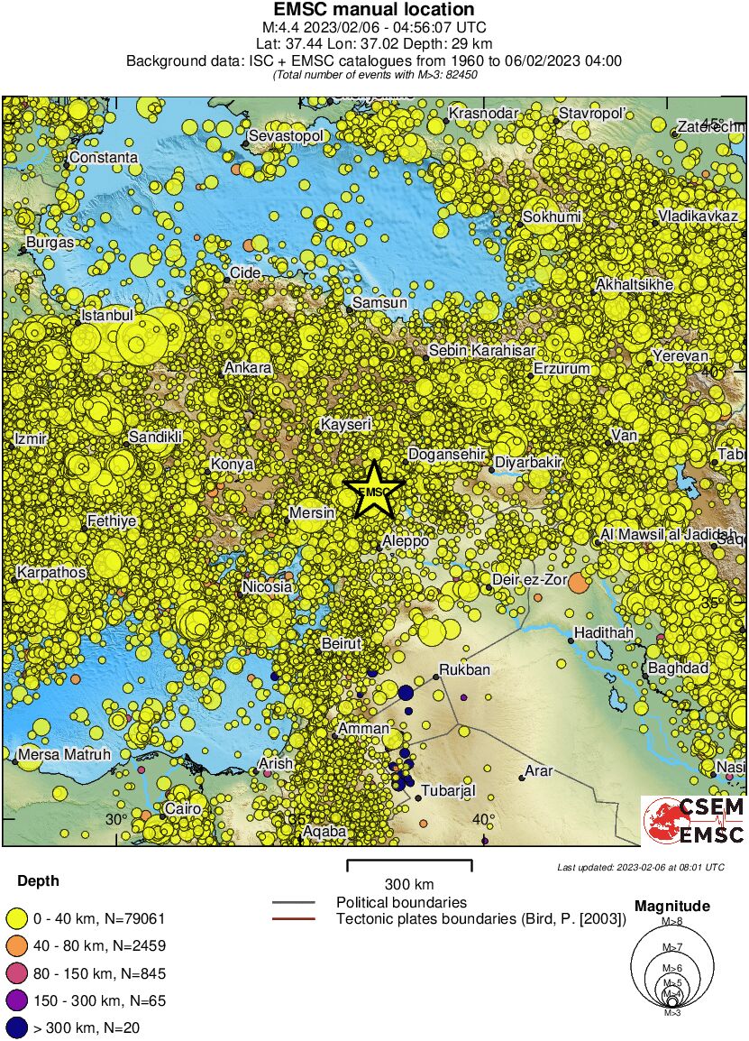 wide historical seismicity