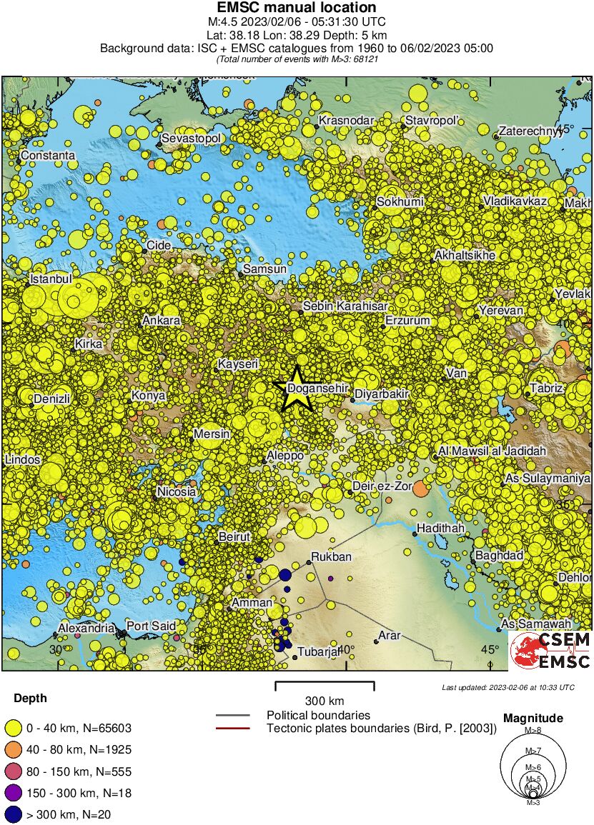wide historical seismicity