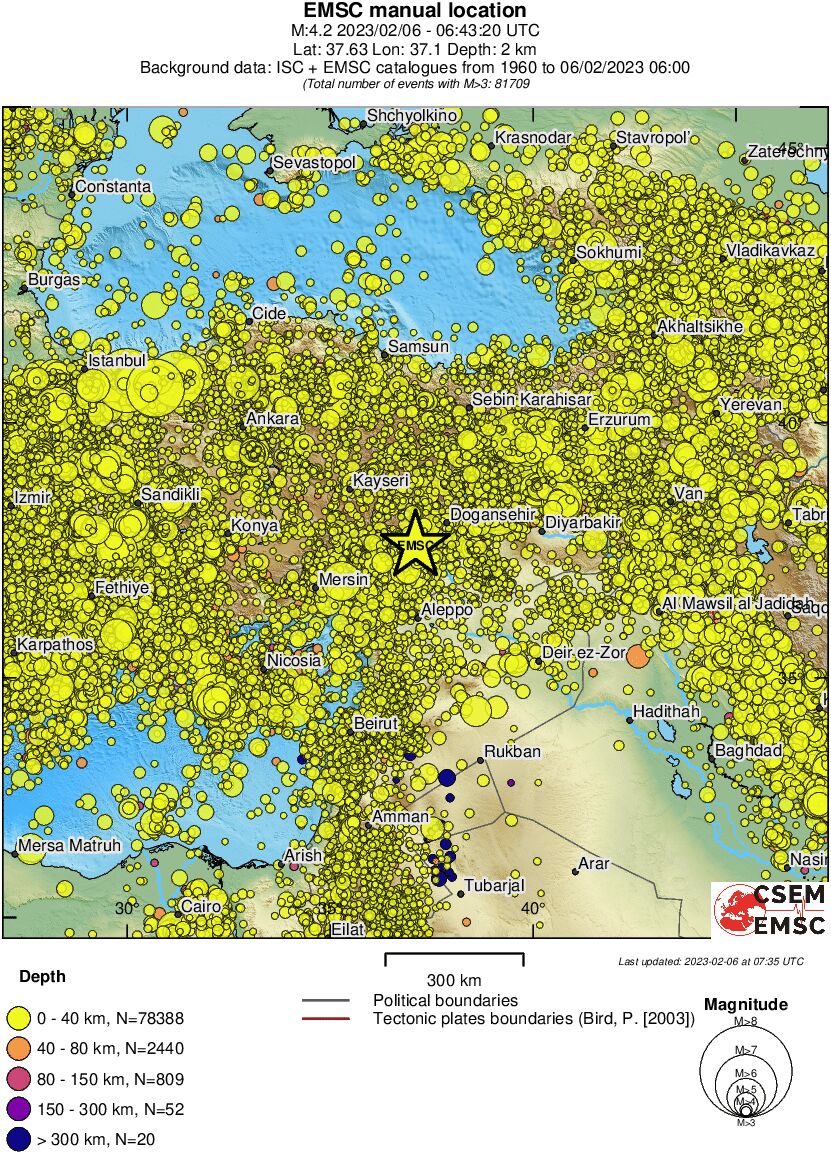 wide historical seismicity