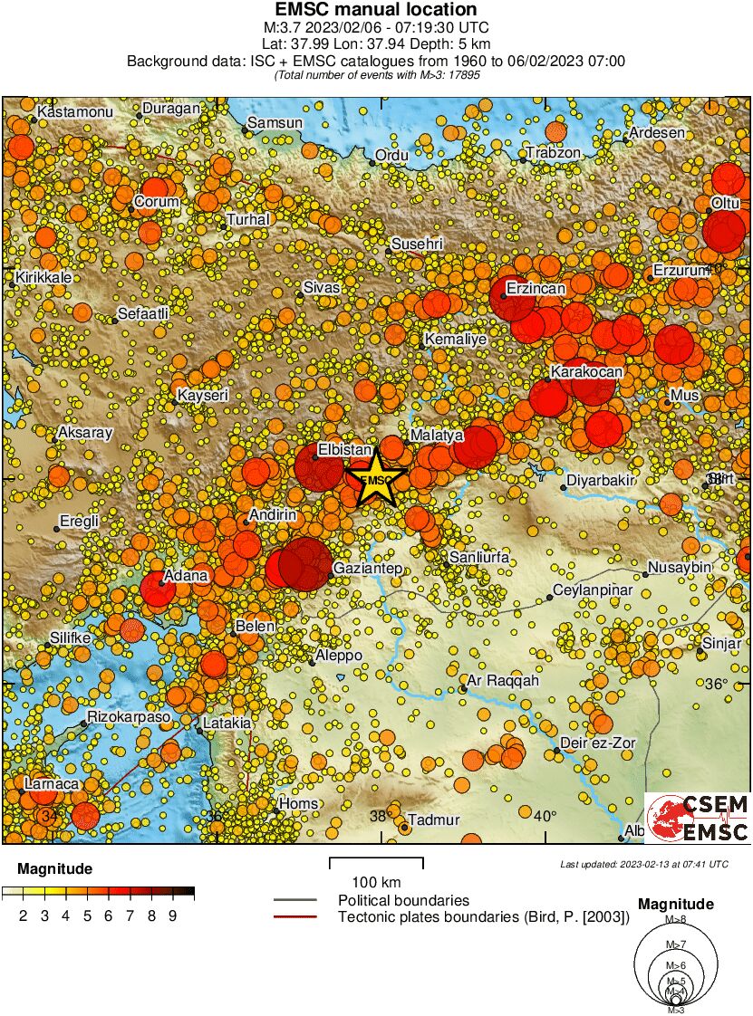 regional magnitude historical seismicity