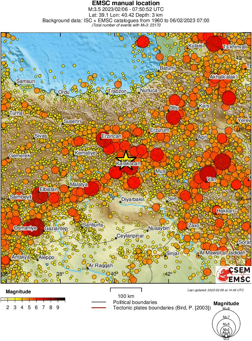 regional magnitude historical seismicity