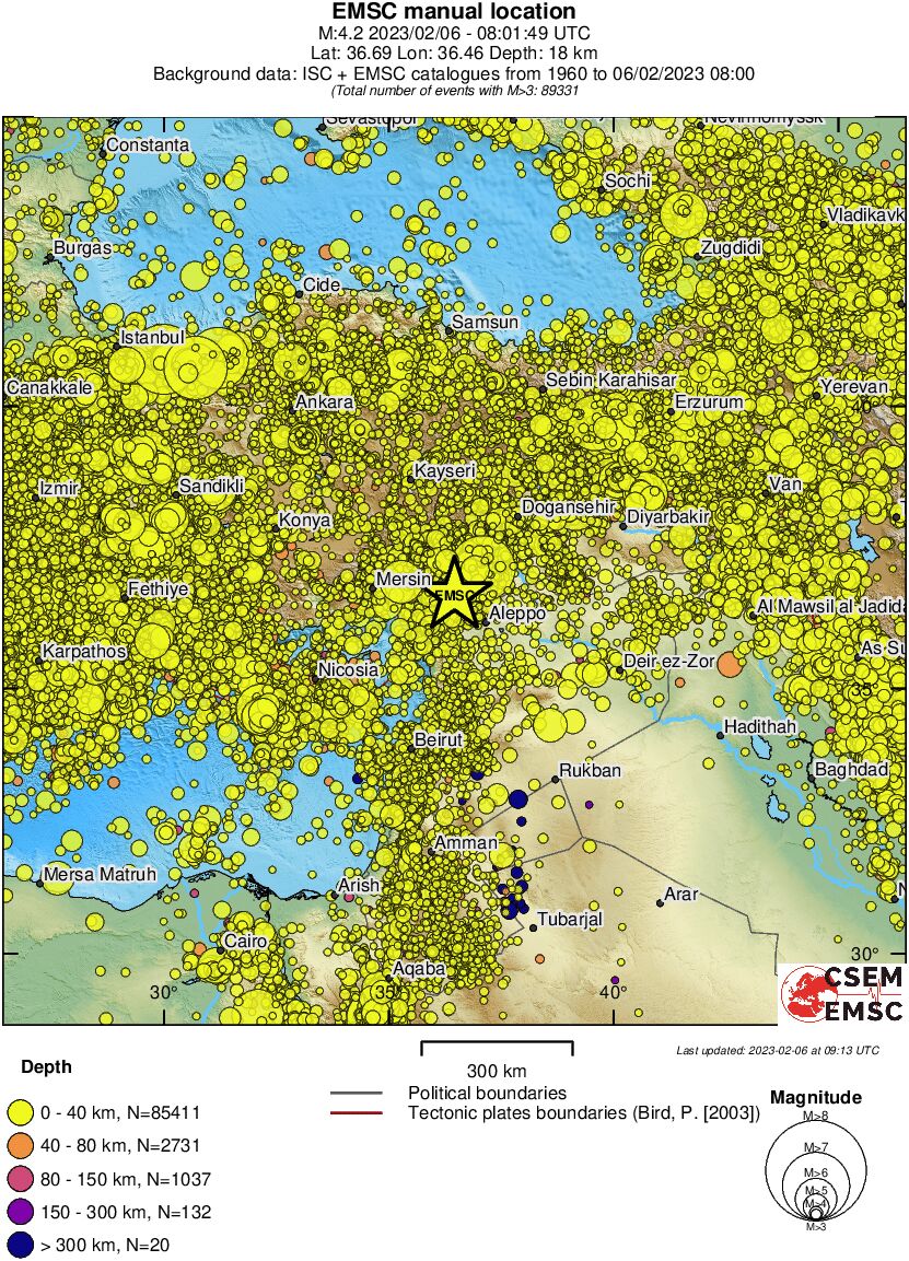 wide historical seismicity