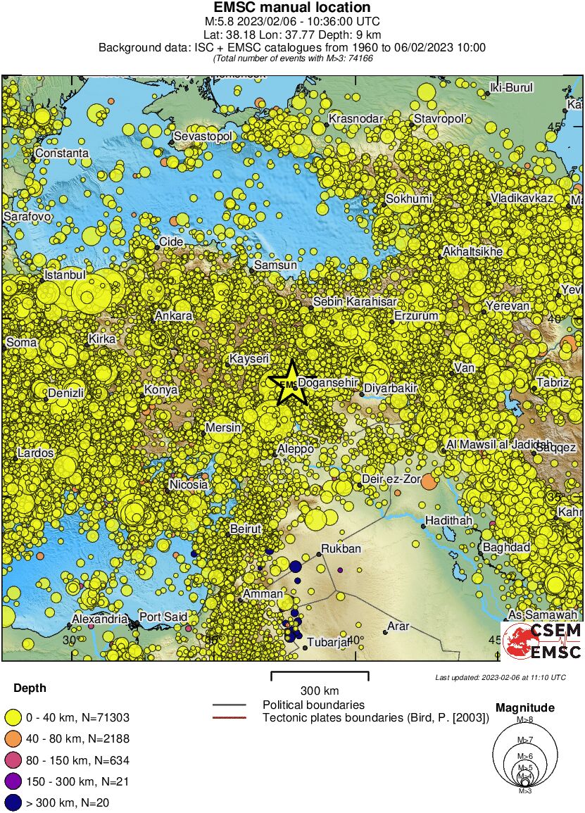 wide historical seismicity