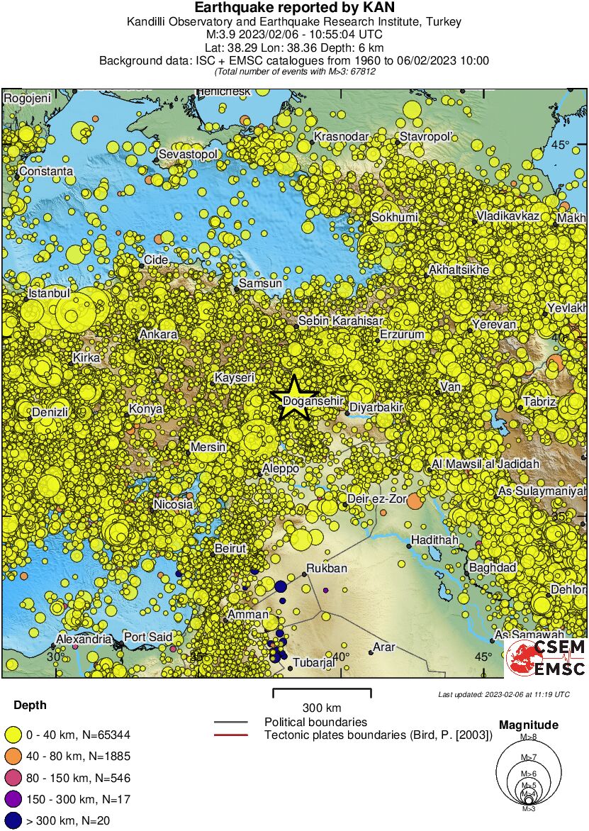 wide historical seismicity