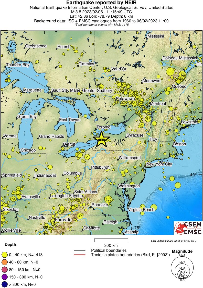 wide historical seismicity
