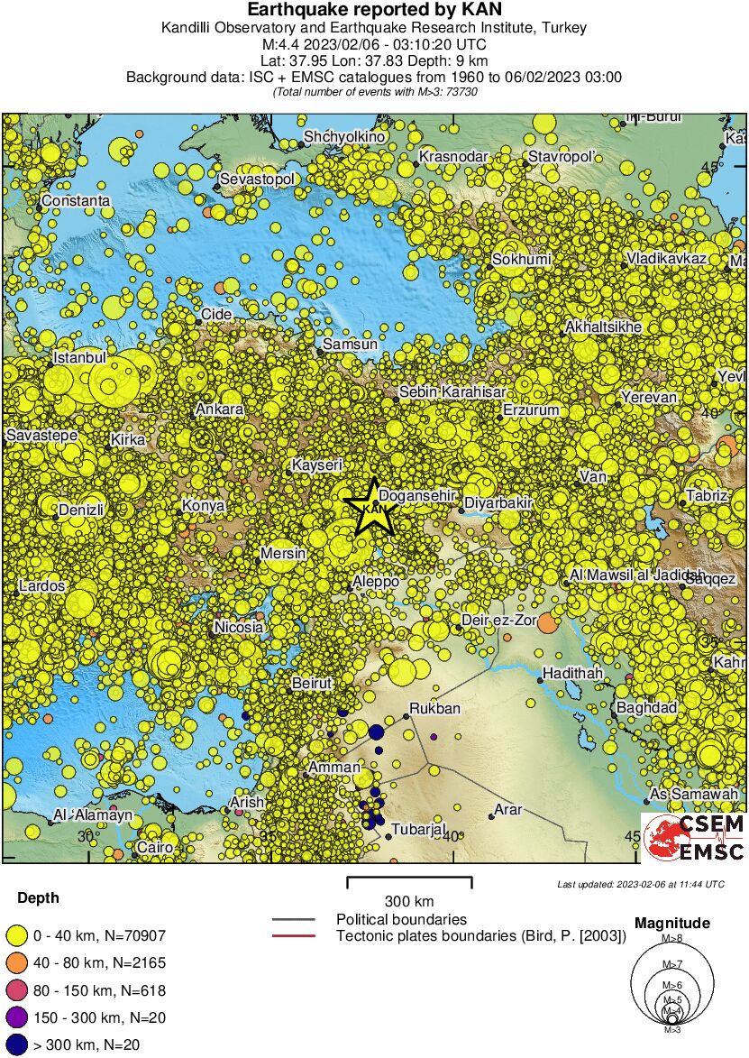 wide historical seismicity