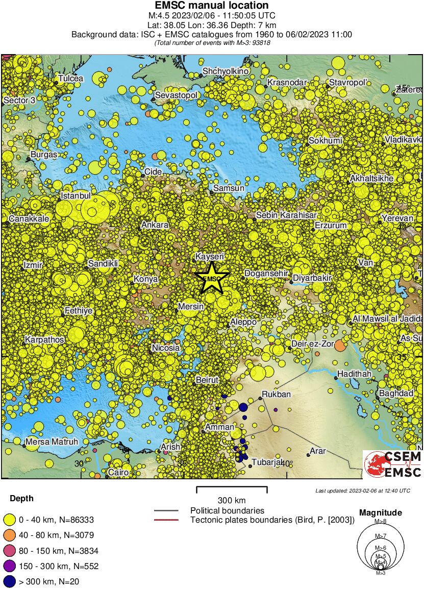 wide historical seismicity
