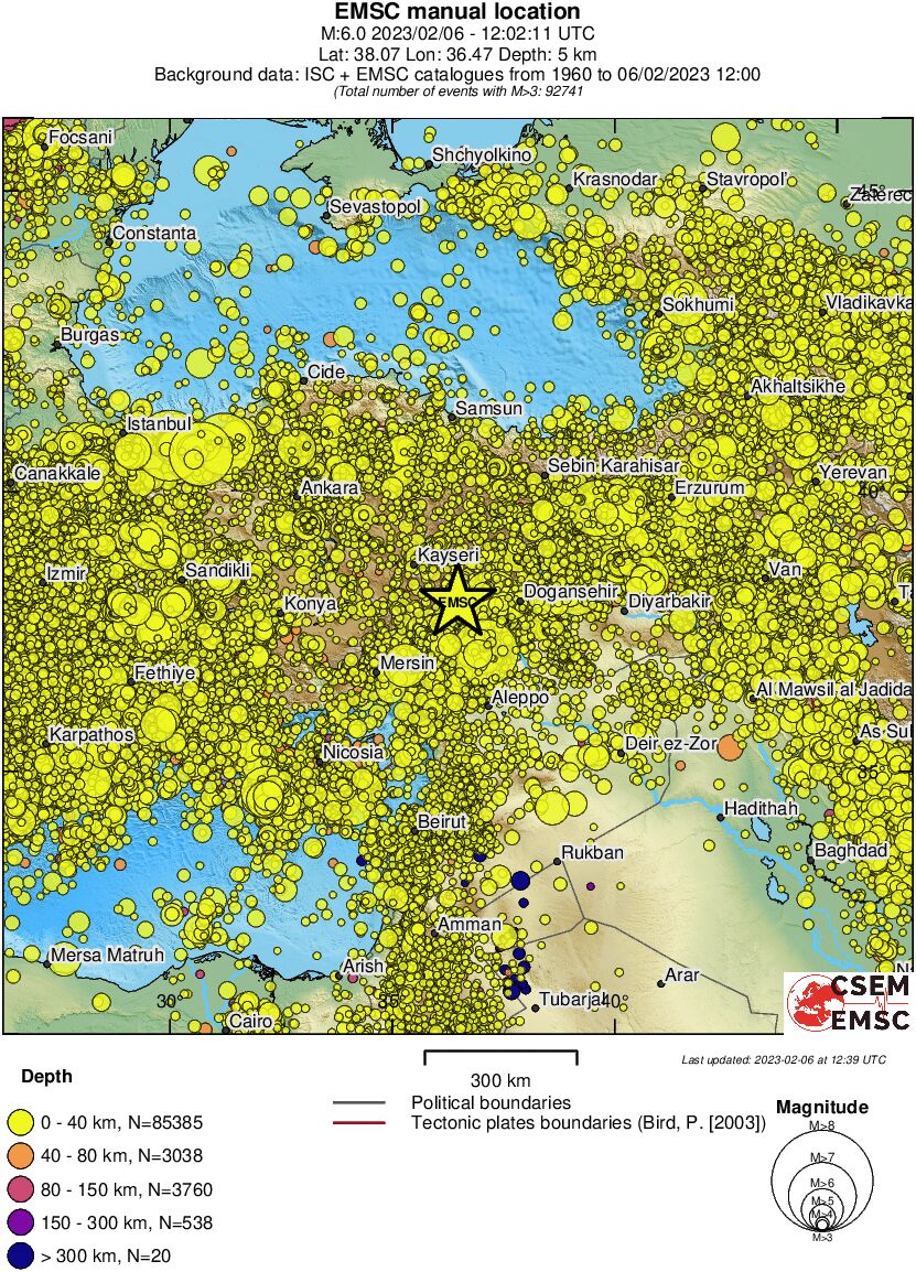 wide historical seismicity