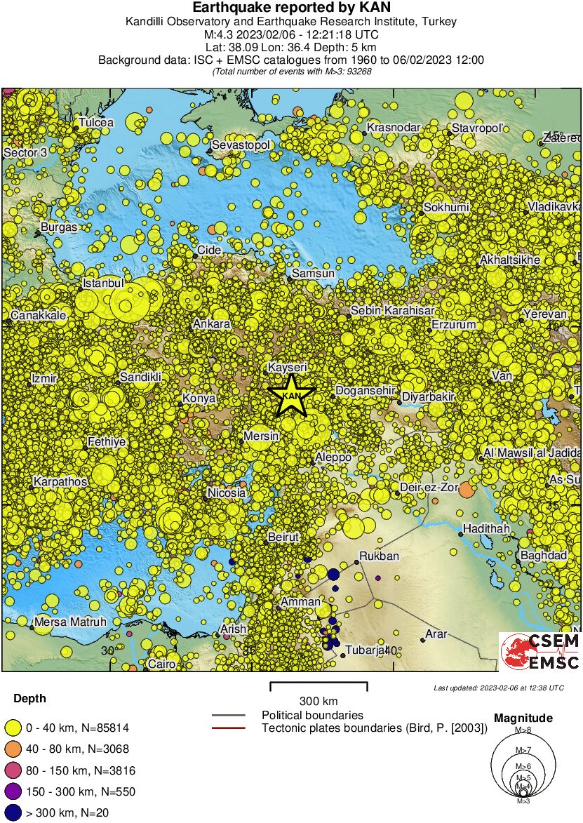 wide historical seismicity