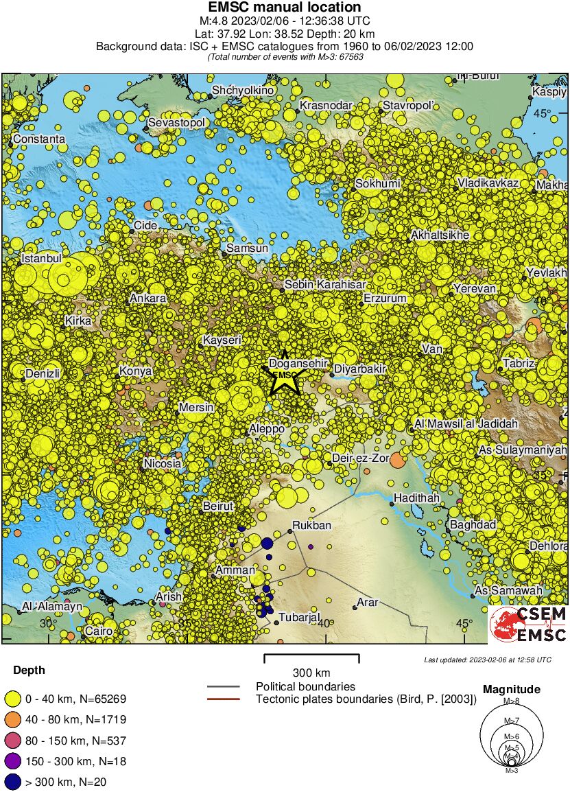 wide historical seismicity