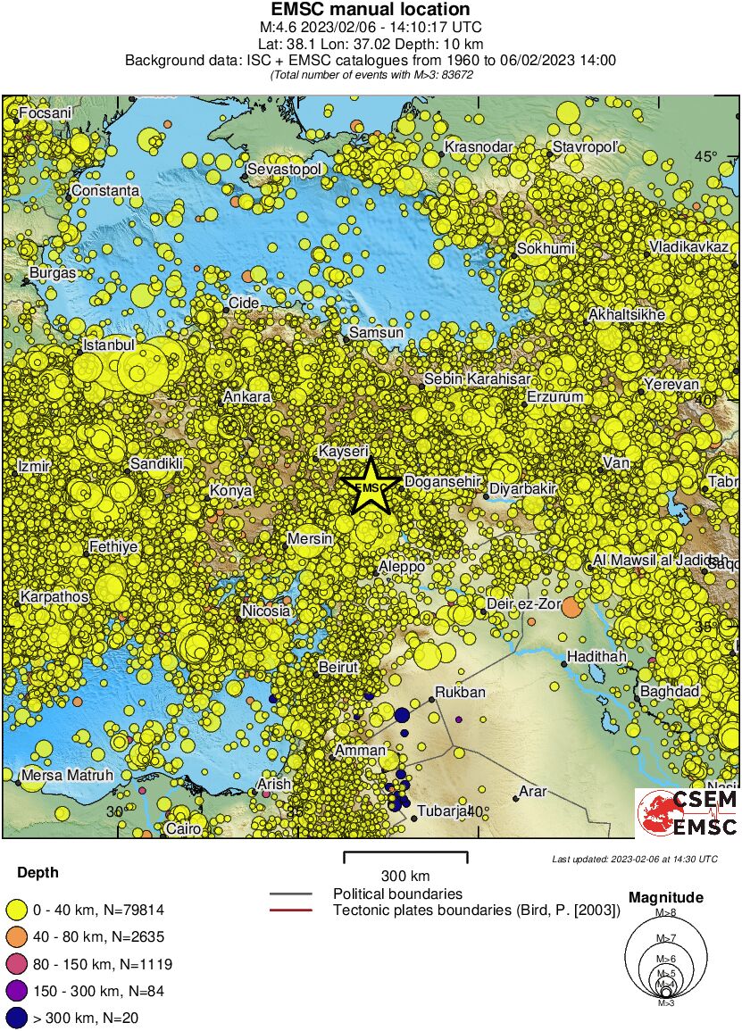 wide historical seismicity