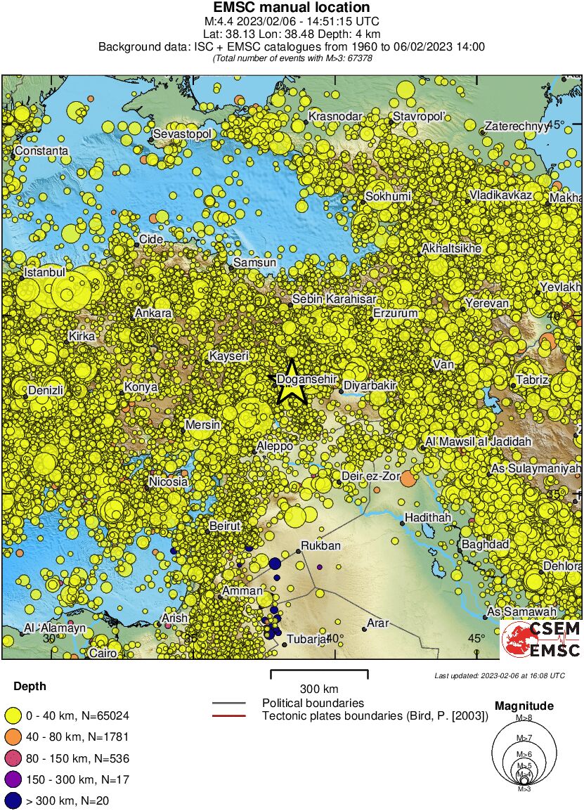 wide historical seismicity