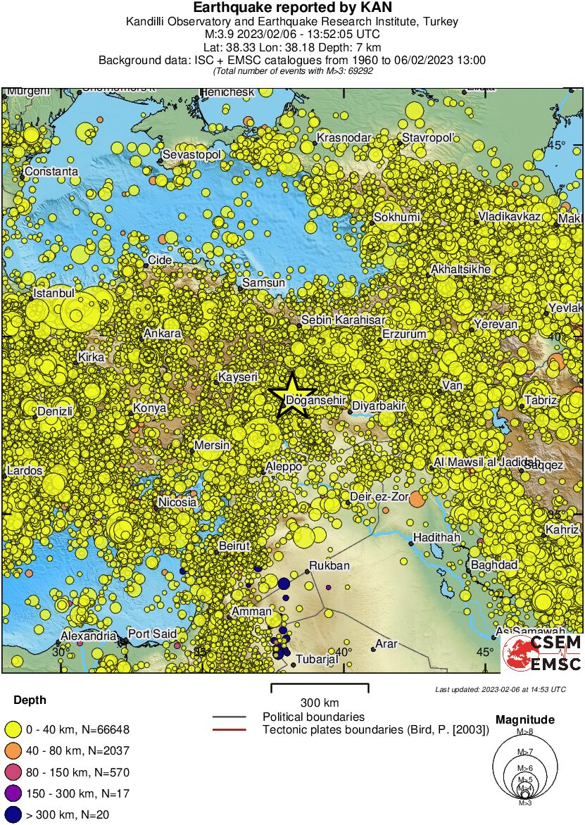 wide historical seismicity
