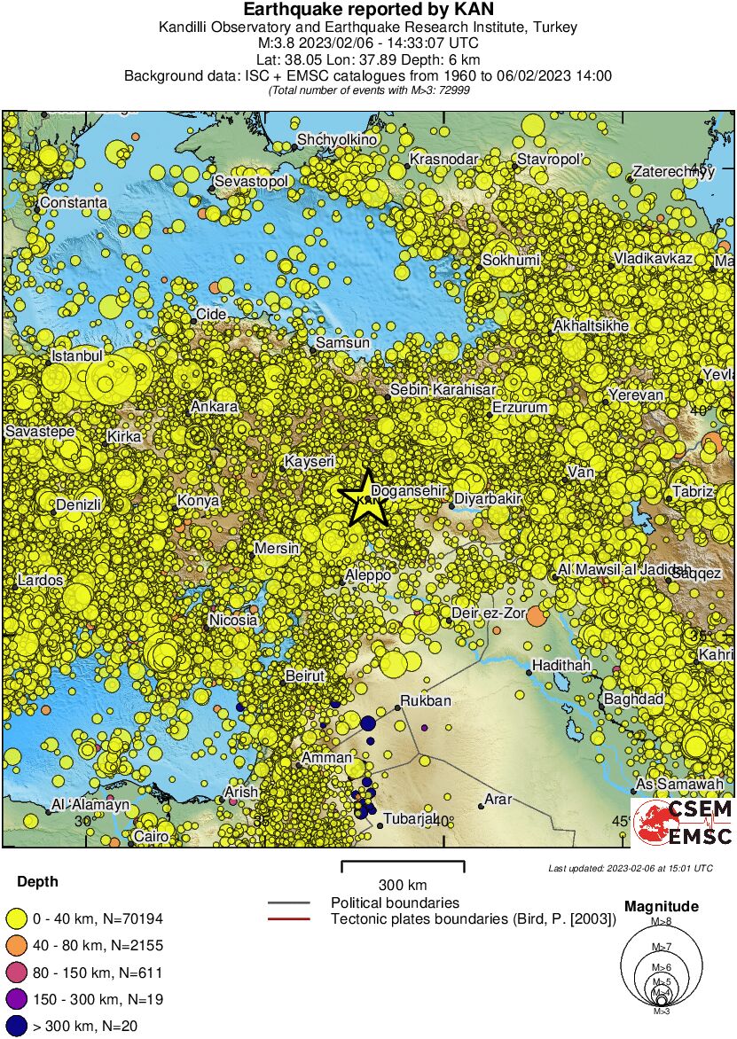 wide historical seismicity