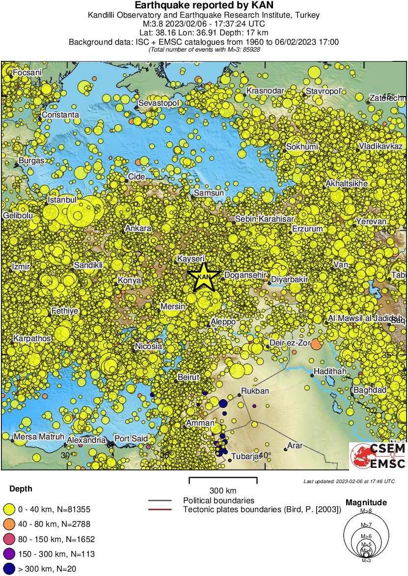 wide historical seismicity