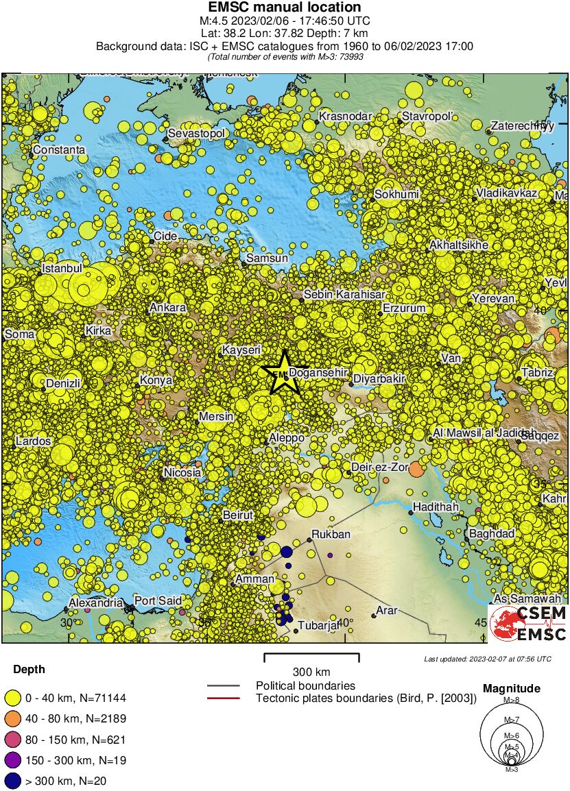 wide historical seismicity