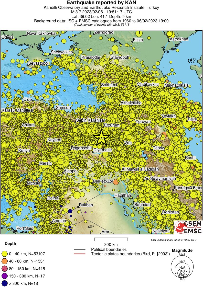 wide historical seismicity