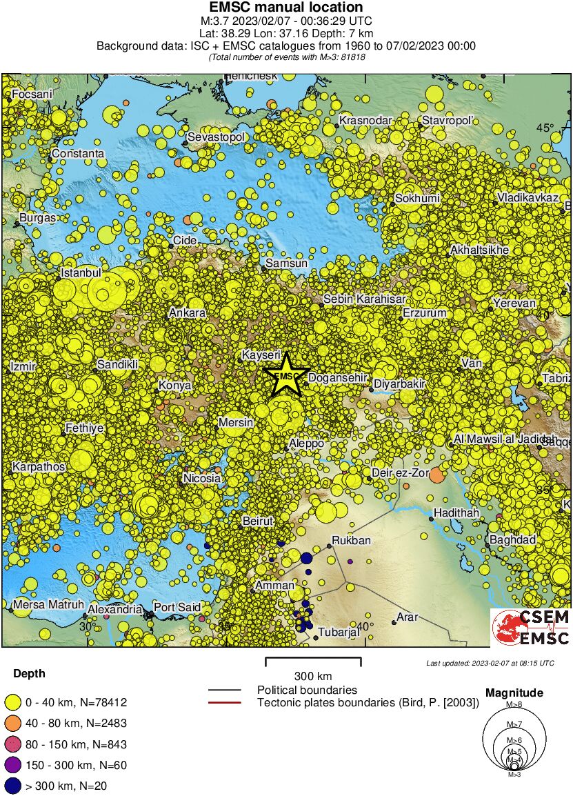 wide historical seismicity