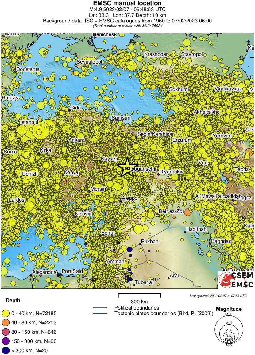 wide historical seismicity