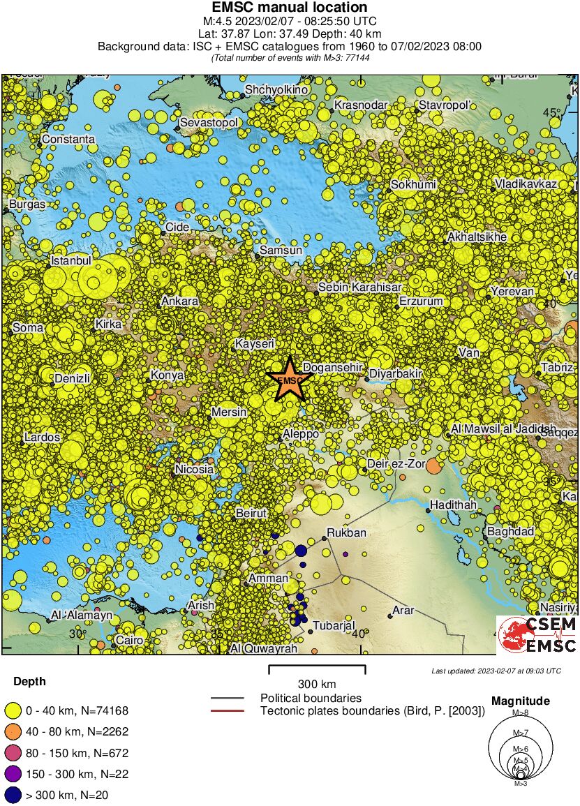 wide historical seismicity