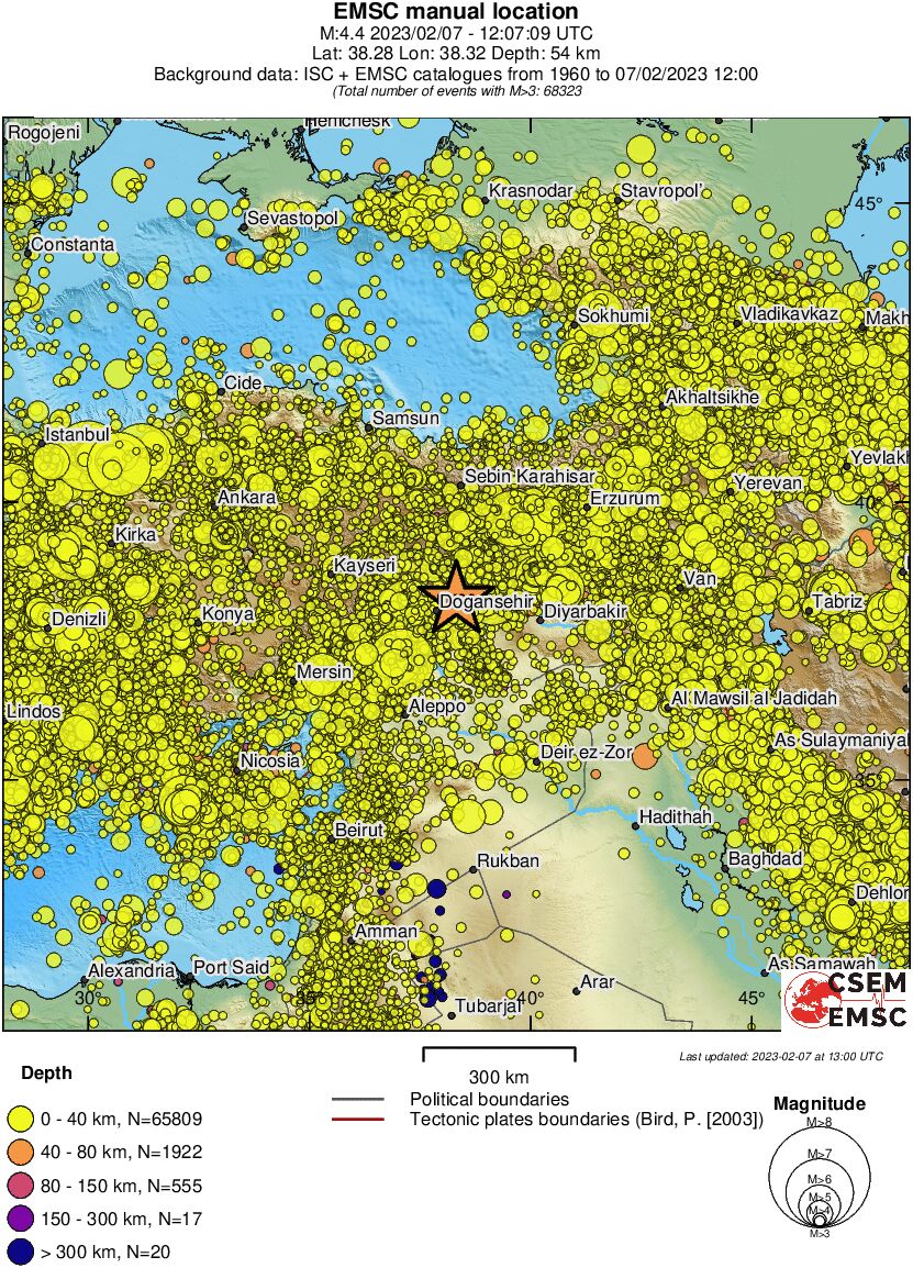 wide historical seismicity