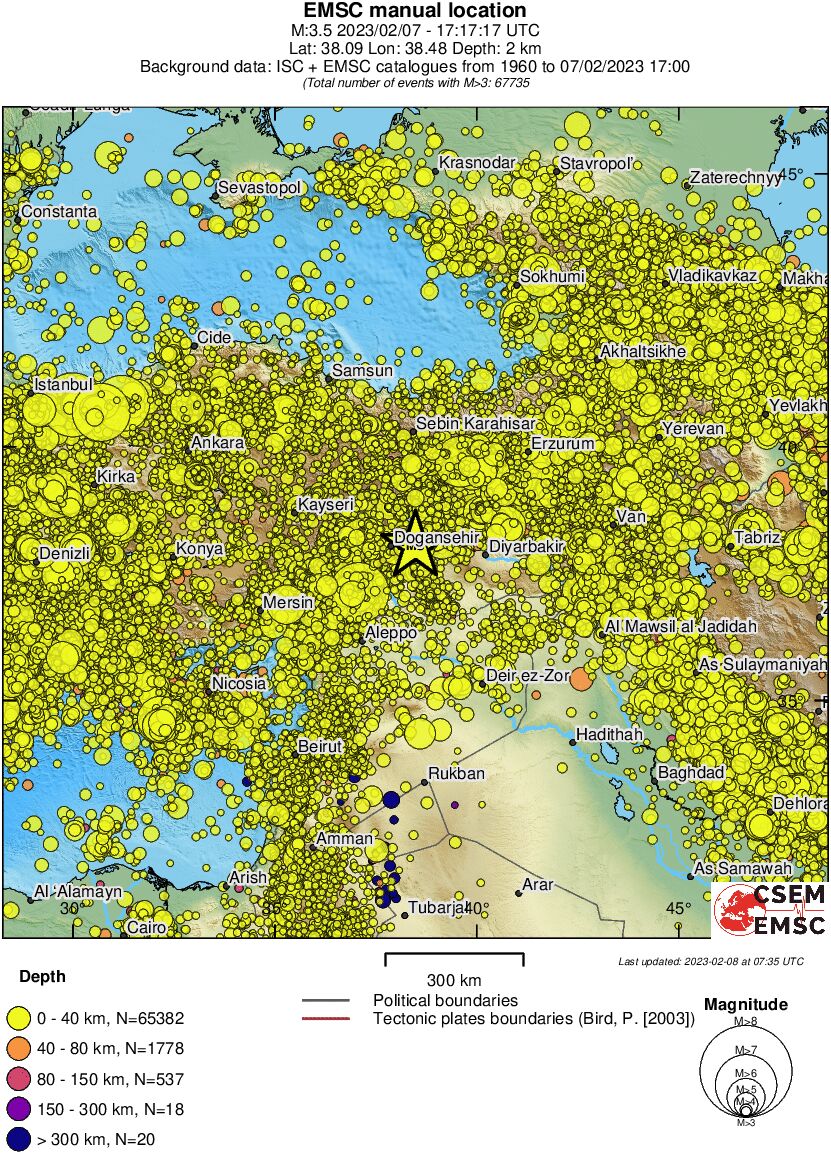 wide historical seismicity