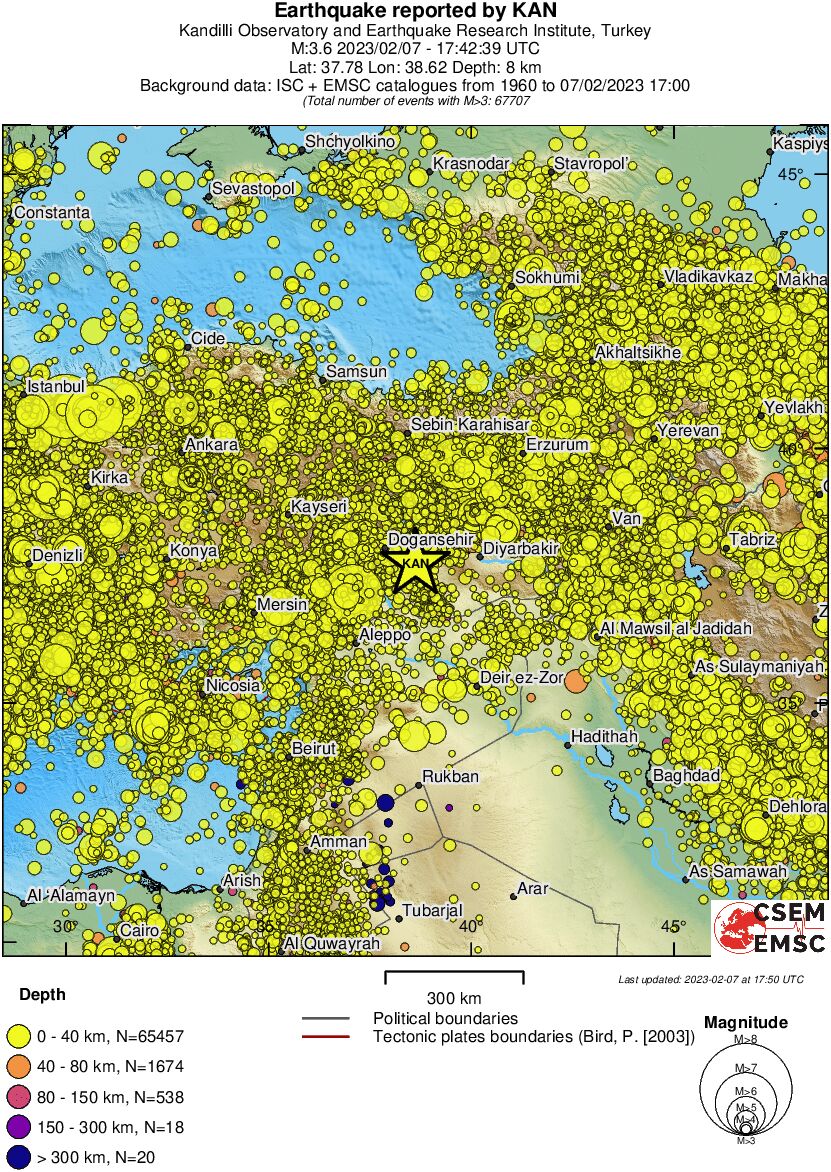wide historical seismicity